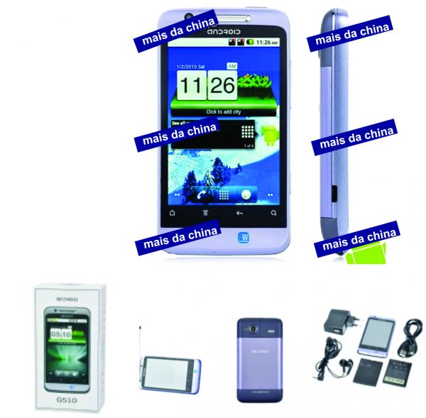 Celular 2 Chips G510 Android Smartpho 2.3, Câmera, Tv, Wifi