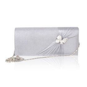 Silk Com Rhinestone Festa / Noite Bolsas